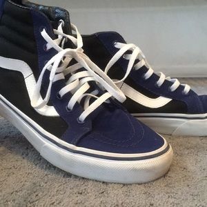 Boys/Girls Vans Size 5.0: Black, White, Navy Blue